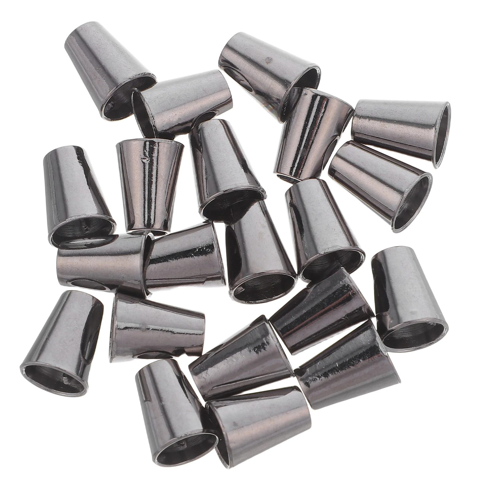 

50pcs Flared Cotton Rope Buckle Zinc Alloy Durable Precision Cone Shaped Metal Cord Ends Caps Hardware Craft Sewing Accessories