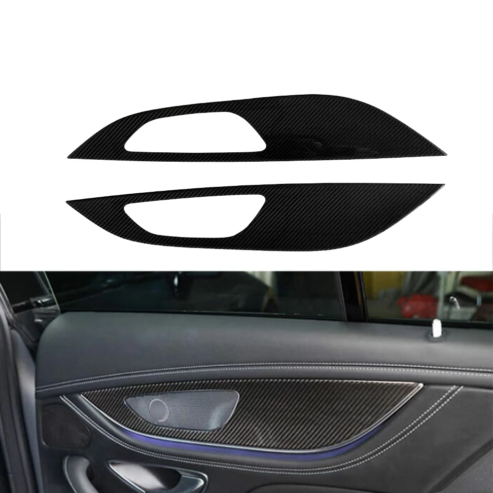 4pcs Real Dry Carbon Interior Trims Front&Rear Door Trim Panels For Mercedes AMG GT Class GT63S GT53 GT43 2020up