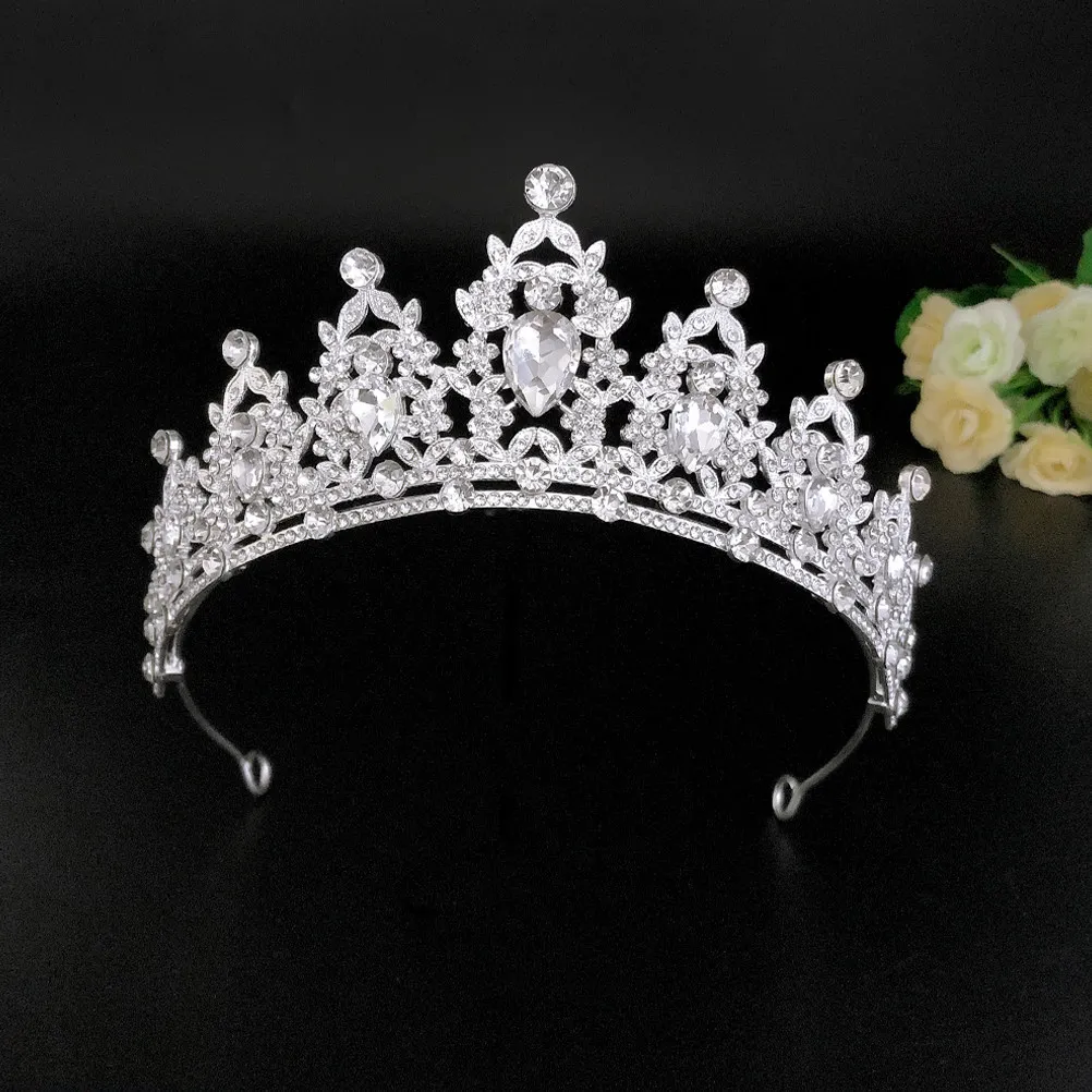 1Set Wedding Jewelry Bridal Tiara Necklace Earrings Stunning Headpieces Accessories for Bride Special Occasion