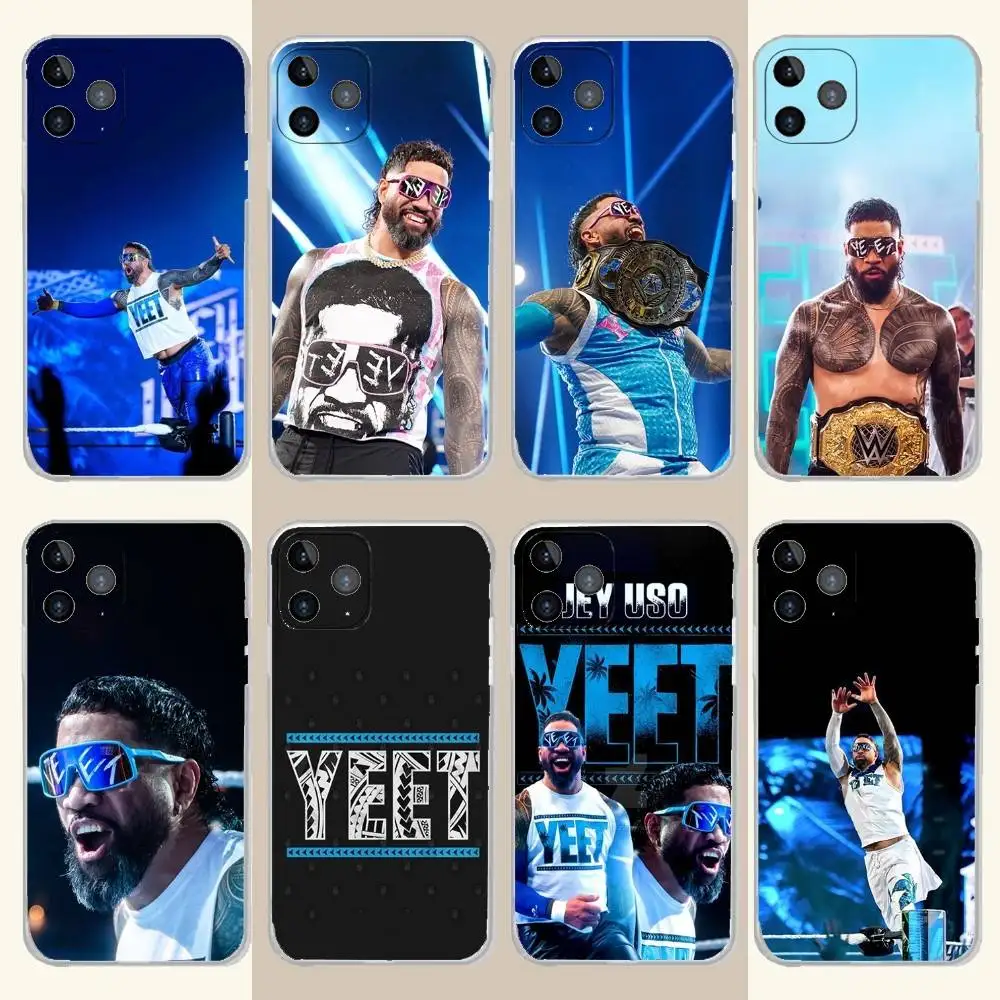 

J-Jey U-Uso YEET Phone Case For iPhone 16,15,14,13,12,11 Plus,Pro,Max,XR,XS,Plus,E,SE4,Mini Transparent Soft Cover