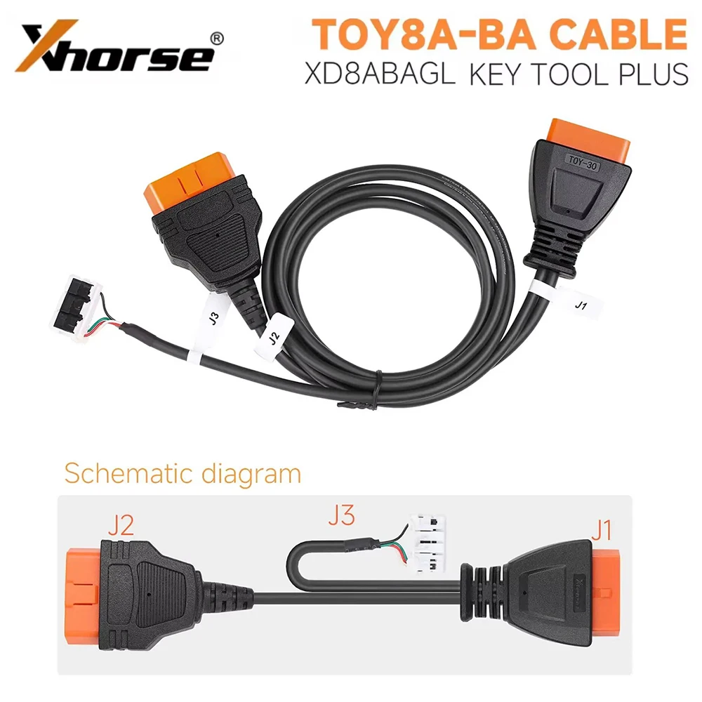 

Адаптер Xhorse XD8ABAGL для восстановления всех ключей при полной утере для Toyota BA, специальный кабель для VVDI Key Tool Plus, Key Tool Max Pro и FT-Mini OBD Tool