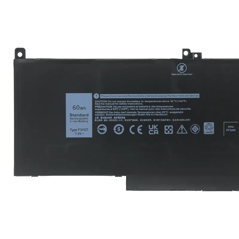 

High quality laptop battery 7.6V 60WH 7500MAH F3YGT Battery for 12 7000 7280 7480 2X39Gy