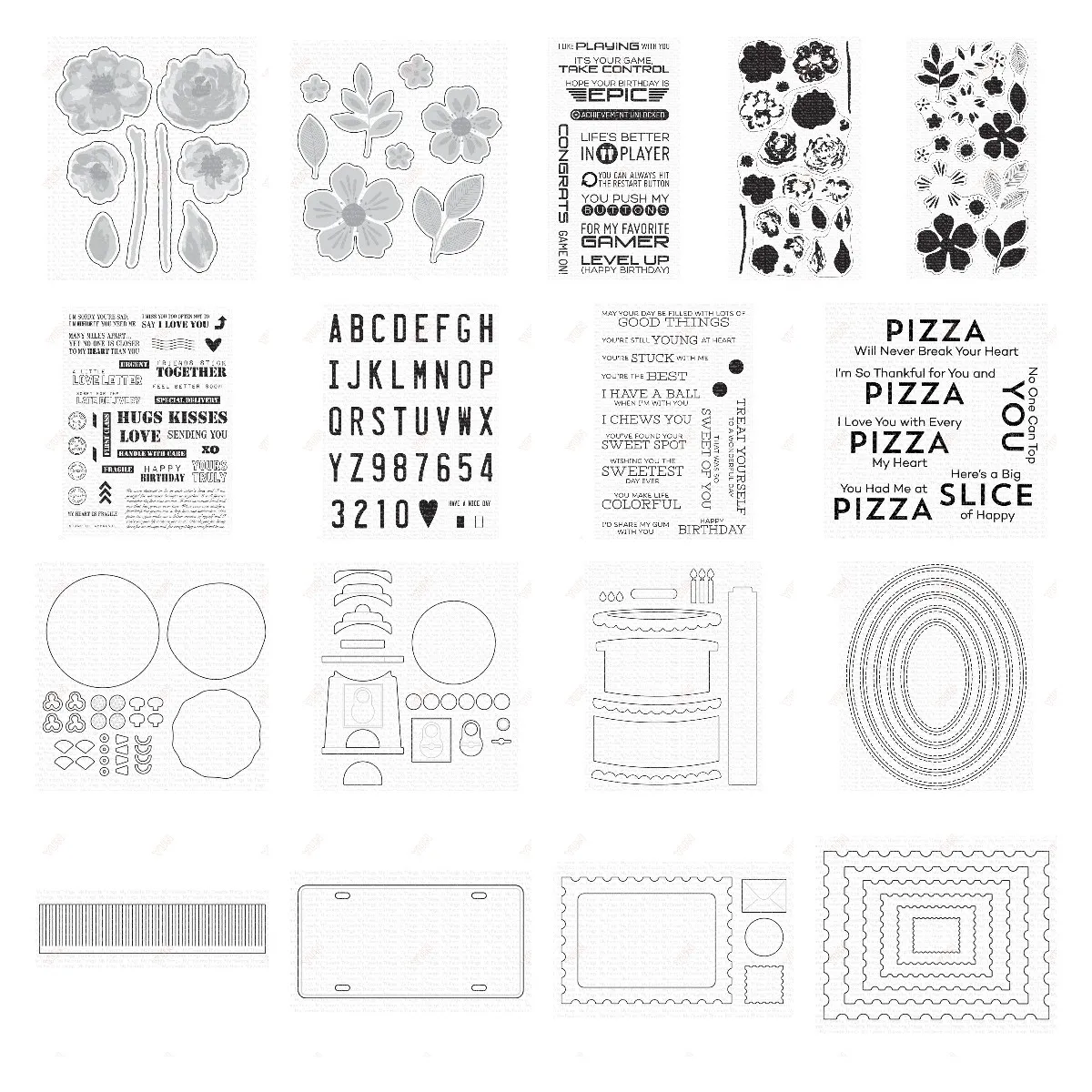 

Level up Floral Candle Frames Stamps and Scrapbooking Metal Cutting Dies Sets for DIY Craft Making Greeting Card