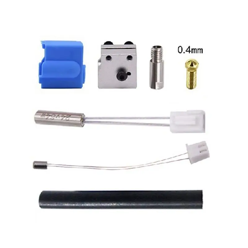 (B63C) 3D Printer Parts for Artillery Sidewinder X1 & Genius 0.4mm Nozzle NTC100K Thermistor Heat Tube Heated Block