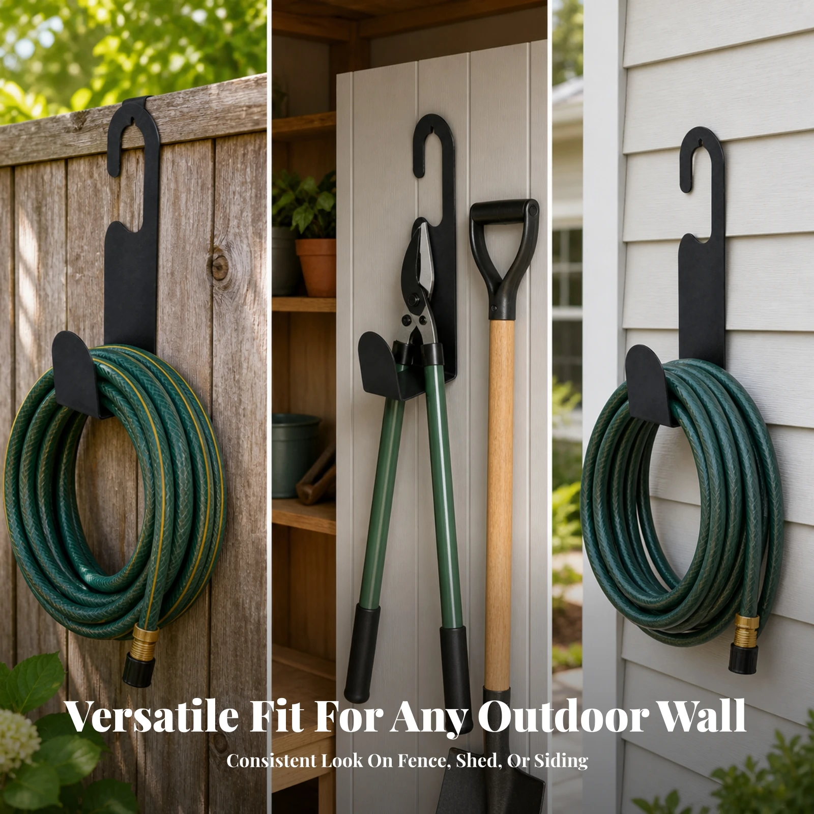 Garden Hose Holder Waterproof Wall-Mounted Hose Hook Wall Mounted Hanger Long-Lasting Hardware Easy to Install for Gardeners