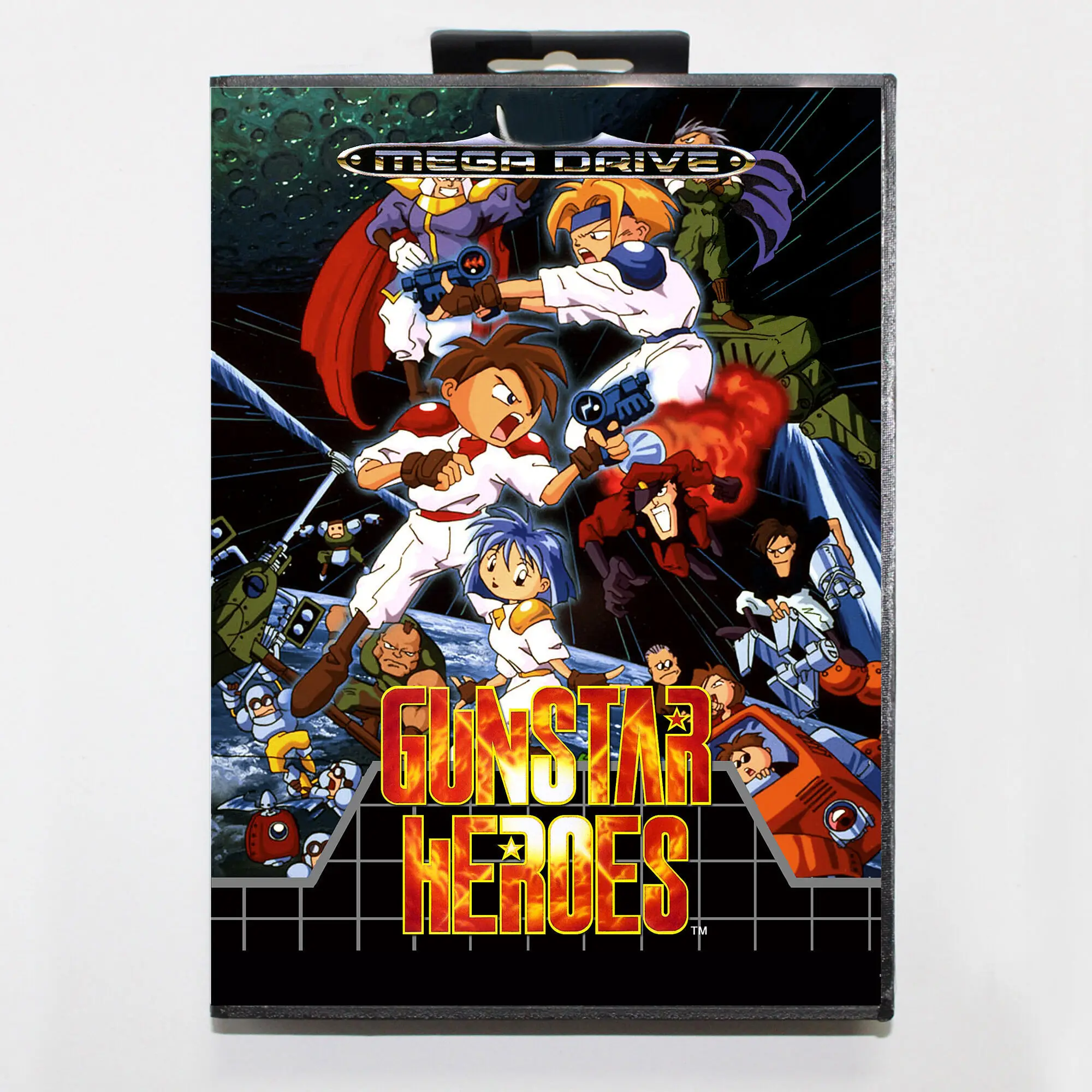 Игровая карта Gunstar Heroes MD с коробкой EUR для 16-битной системы Sega Megadrive Genesis