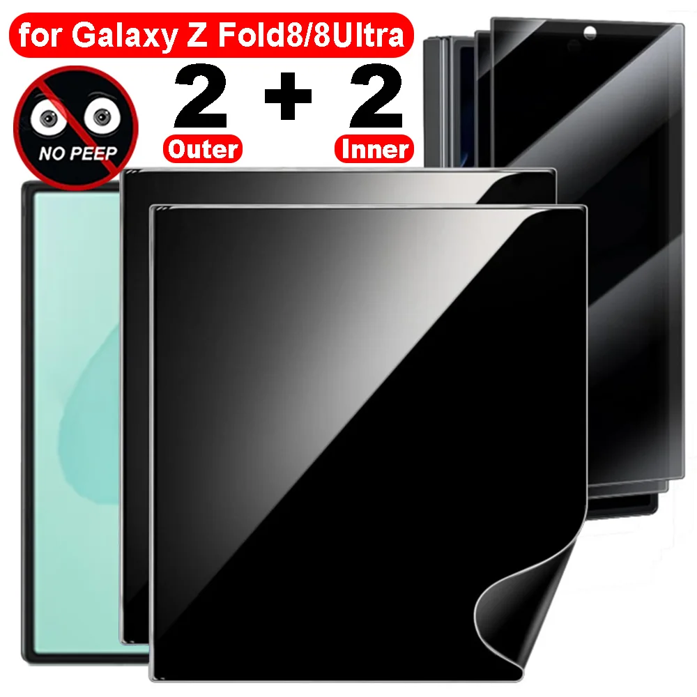 Weiche Sichtschutz-Hydrogelfolie für Z Fold 8 Breiter Anti-Späh-Innen- und Außenbildschirmschutz für Samsung Galaxy Z Fold 8 Ultra Vollabdeckung
