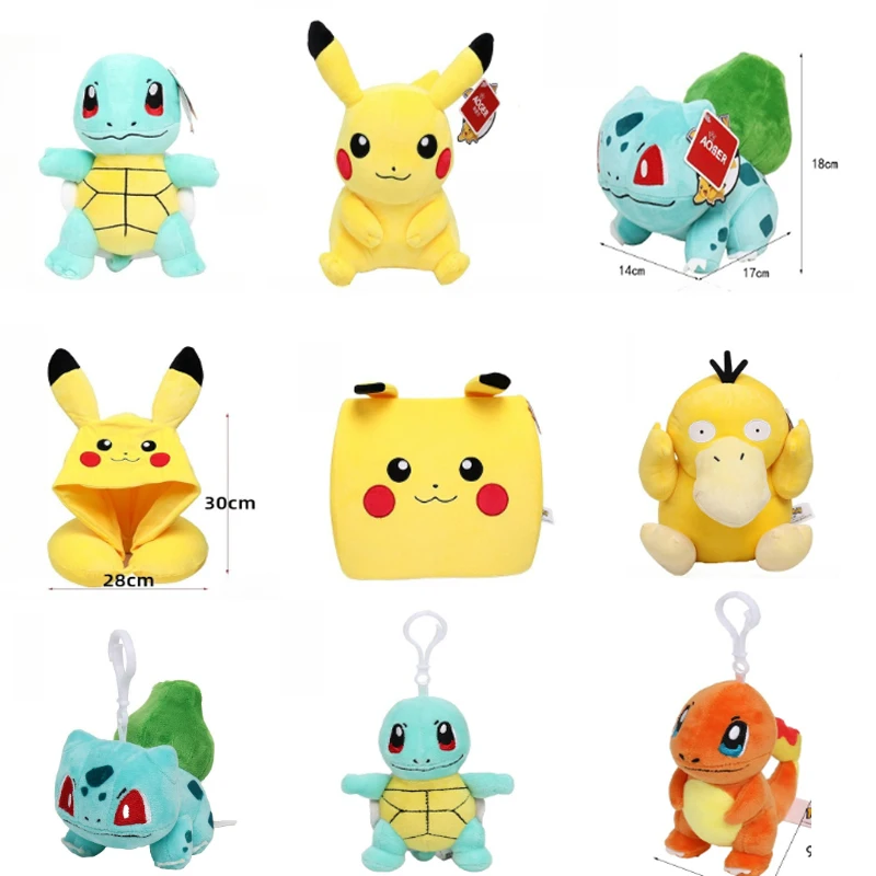 

Pokemon Plush Stuff Toy Kawaii Pikachu Psyduck Doll Keychains Cute Plush Toy Soft Birthday Gifts Toys for Girl Kids Friends Boys
