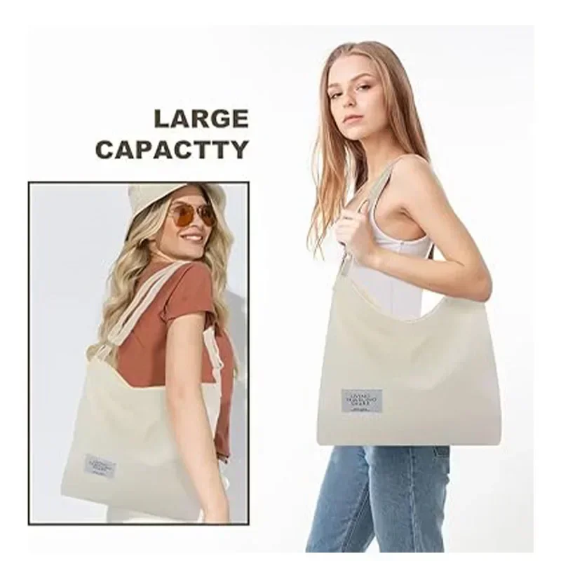 STE3 Canvas Shoulder Bag Hobo Crossbody Handbag Casual Tote