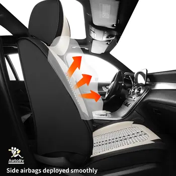 Prodyšné potahy na autosedačky z ledového hedvábí, univerzální typ vhodný pro většinu 5místných sedanů/SUV, jako jsou Honda, Toyota, Hyundai, BMW, 10 nejlepší prodej Potahy sedadel Toyota Harrier - №7