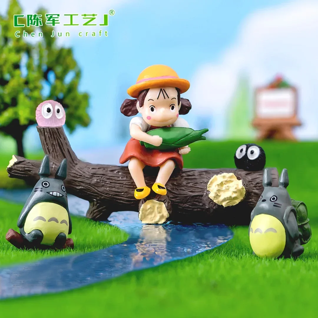 

Moss micro-landscape creative cute, stump small plum doll succulent landscaping ornaments accessories desktop knick-knacks