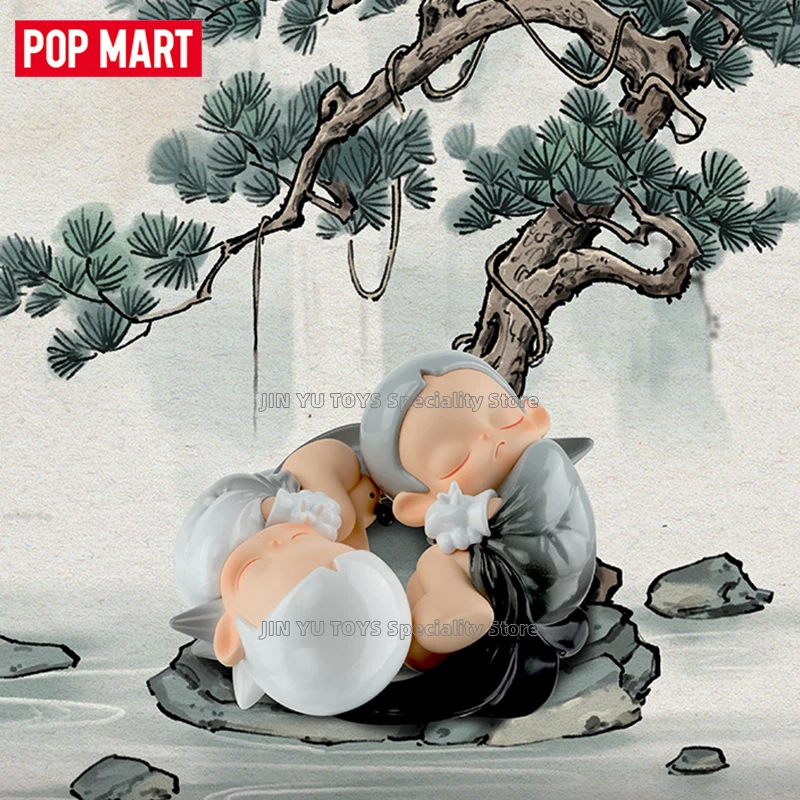 POP MART 14th Anniversary Wu Shuang Town Series Blind Box Cute Anime Figure Model Ancient Style Ornaments Collectible Trendy Toy