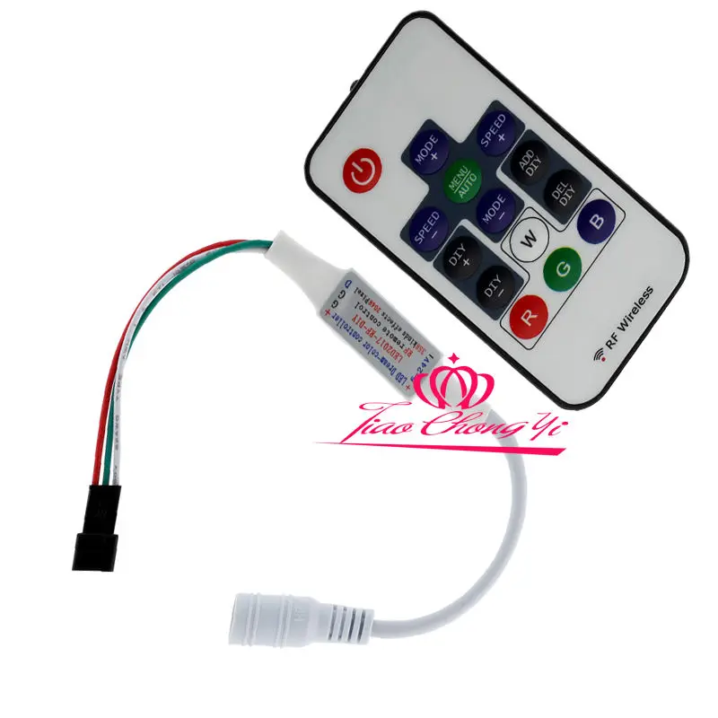 14key 2017 5-24V RF LED تحكم عن بعد لشريط الضوء WS2811 WS2812B LED