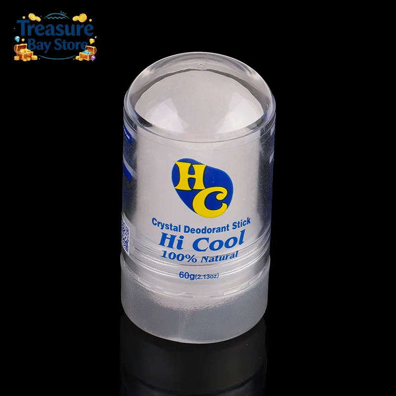60g Natural Crystal Alum Stick Deodorant, Portable Underarm Antiperspirant Odor Remover view 3