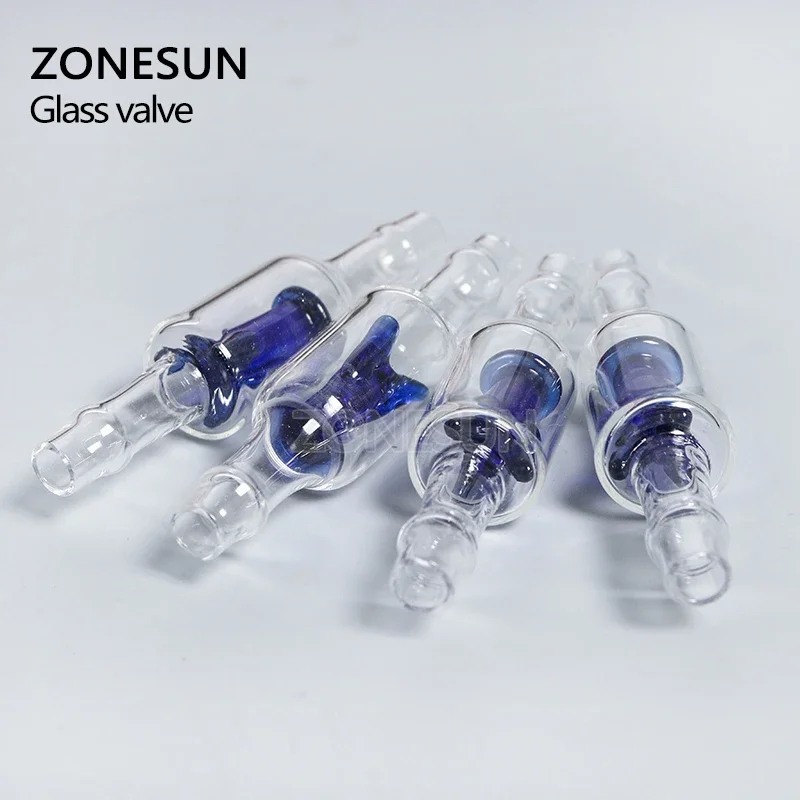 ZONESUN-máquina de llenado de bomba magnética con válvula unidireccional, fluidos en línea, vidrio sin retorno utilizado para agua, leche, aceite, combustible, Gas y líquido