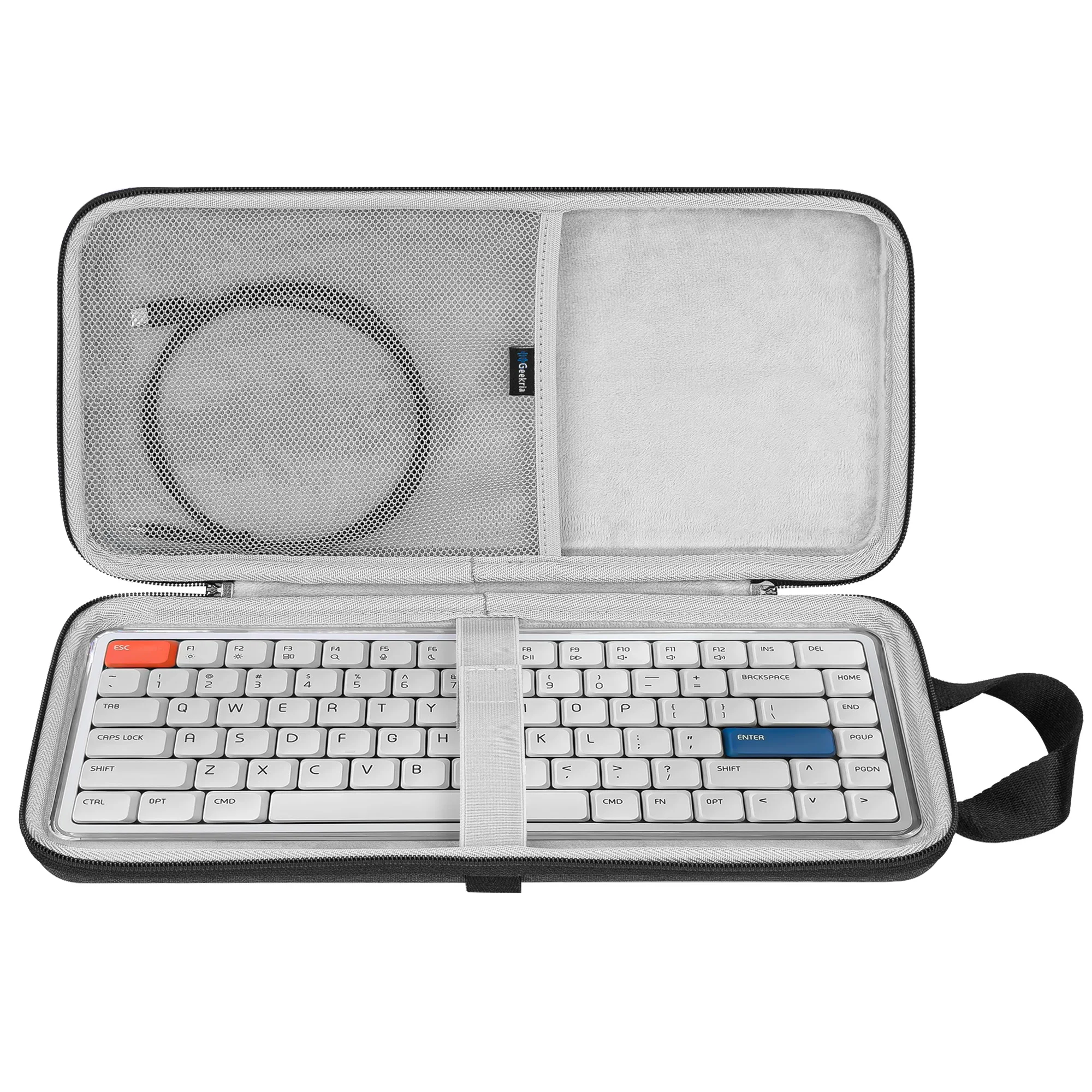 Geekria Ultra Slim Keyboards Carrying Case, Compatible with Logitech MX Mechanical Mini, MelGeek O2, Flow Lite 84