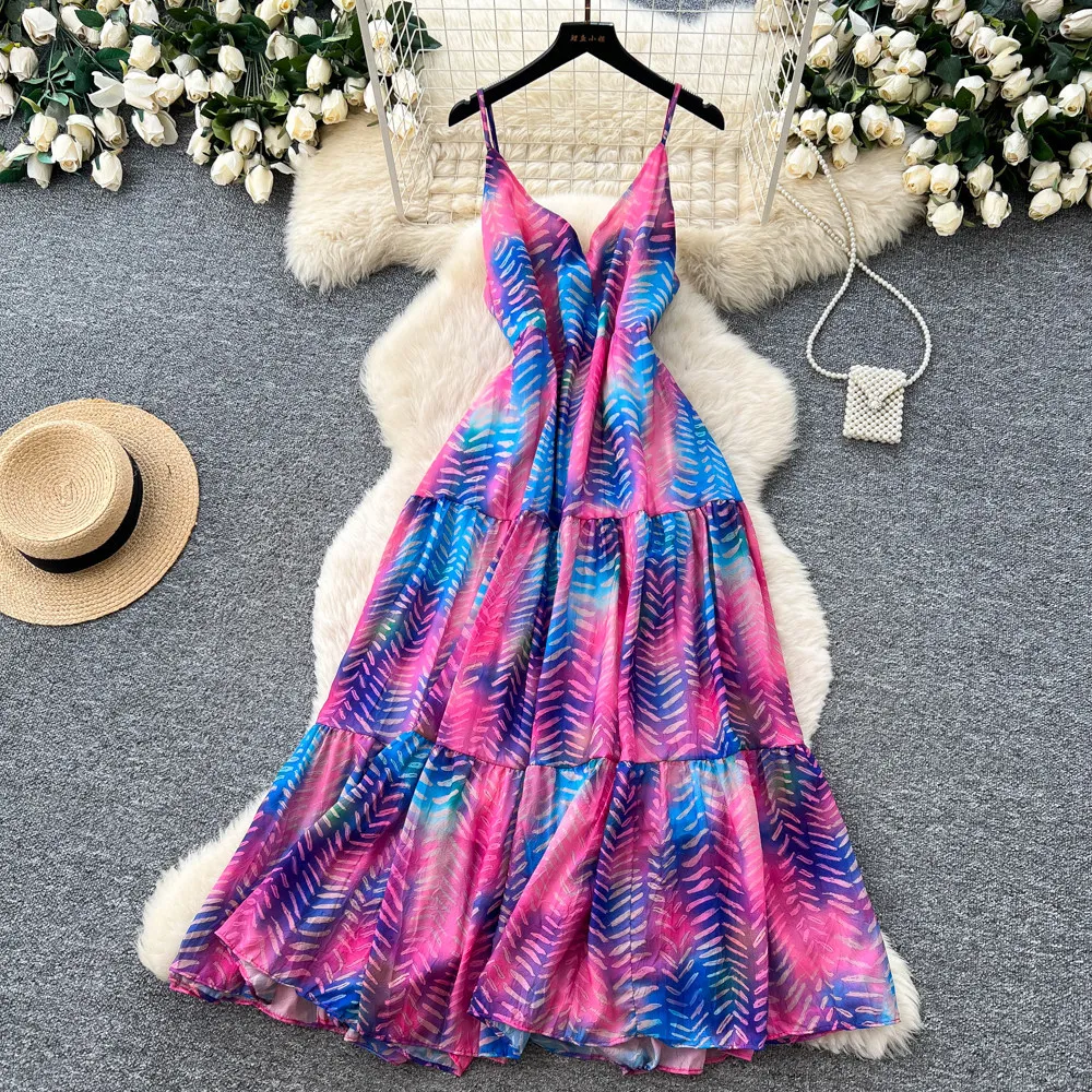 

Sling Dress Women Long Dresses A Line Vestidos Y2k Streetwear V Neck Sleeveless Halter Elegant Party Night Work Beach 2026