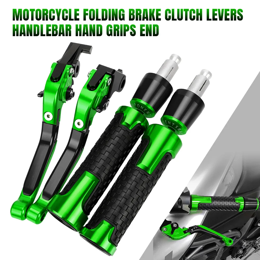 

Motorcycle Brake Clutch Levers Handlebar Handle bar Hand Grips ends For KAWASAKI Z1000 R Z1000SX 2017 2018