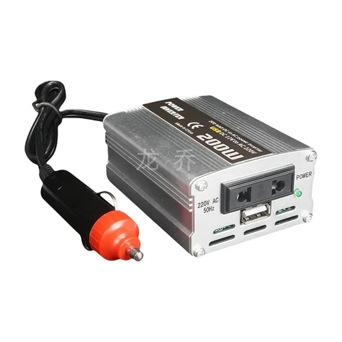 Convertidor de potencia para coche, Inversor de 200W, convertidor de voltaje de 12V y 220V, inversor de 12 a 220, Convertidor de 12v y 220v, 12v a 220v