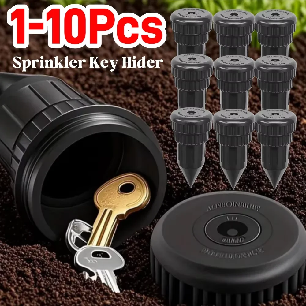 1-10PCS Hide A Key Cash Hidden Box Sprinkler Head Money Safe Outdoor Garden Yard Hiding Vault Case Waterproof Key Hider