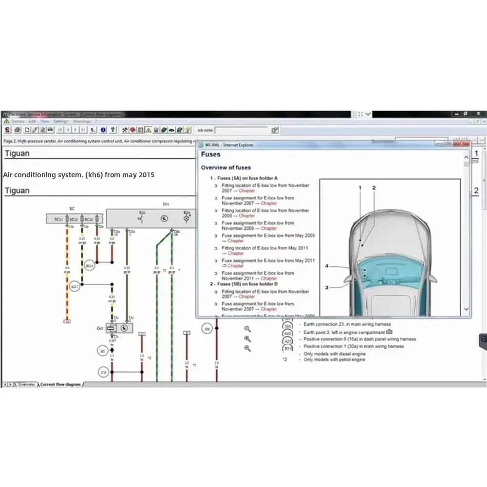 ETK a 8.5 Electronic Parts Catalogue for Group Vehicles - 2024 Update Compatible with V-W A-udi Seat Sk-oda Daewoo Installation