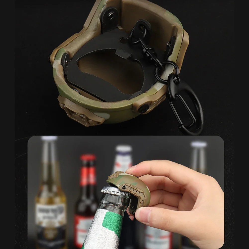 New Mini Fast Helmet Keychain Tactical Fan Accessories Beer Opener Bottle Opener Decrowner Dummy Helmet Shaped Toy Outdoor Tool