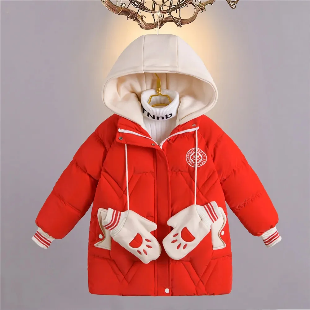 Children's coat New Year Christmas Girls Jacket hoodie overcoat Baby girl Fleece jacket children's Snowsuit