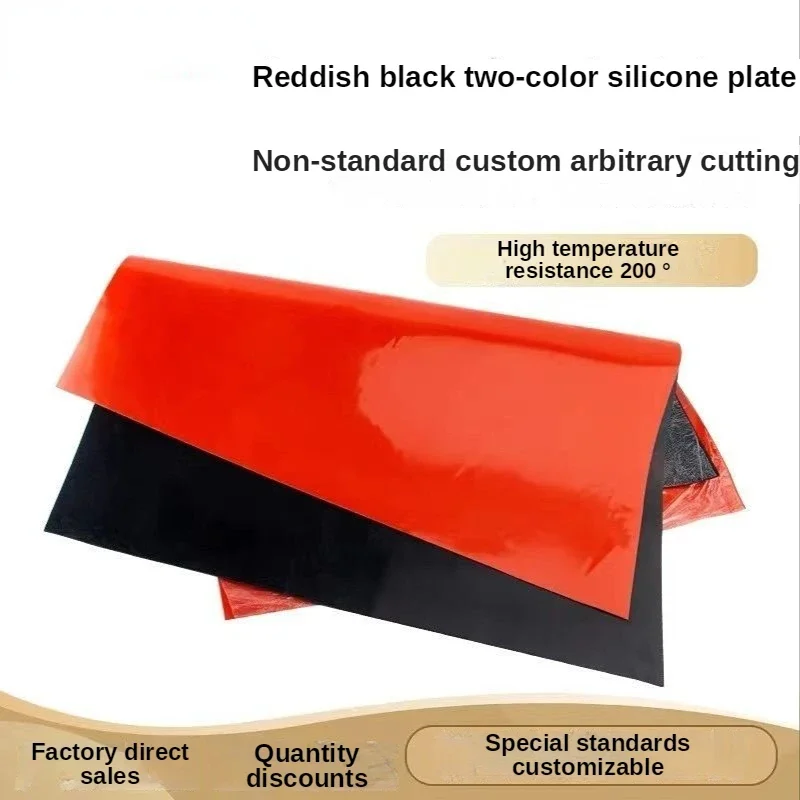 500X500mm 1mm-10mm Colored Silicone Rubber Plate Black Silicone Rubber Plate Silicone Rubber Pad Anti-slip Shock Absorption High