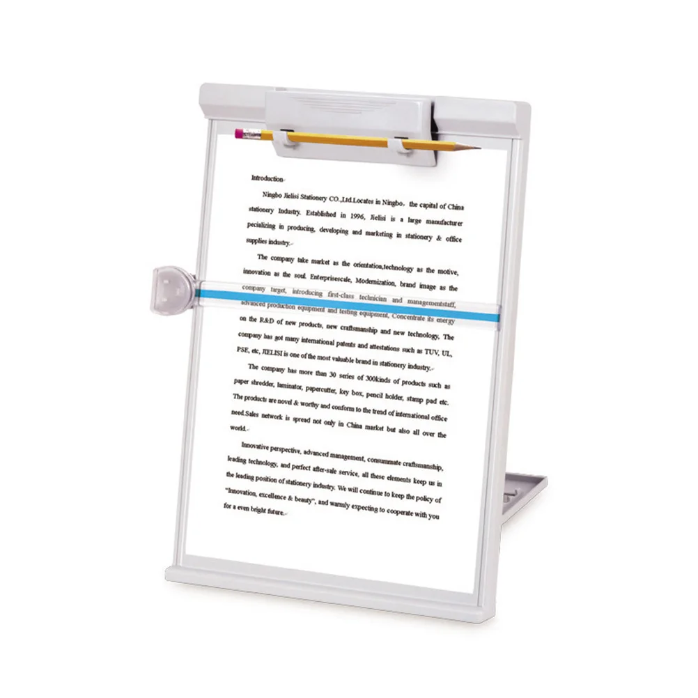 1Pcs ABS Adjustable Reading Rack Hands Free Book Holder for Music Paper Document Draft Writing Posture Correction