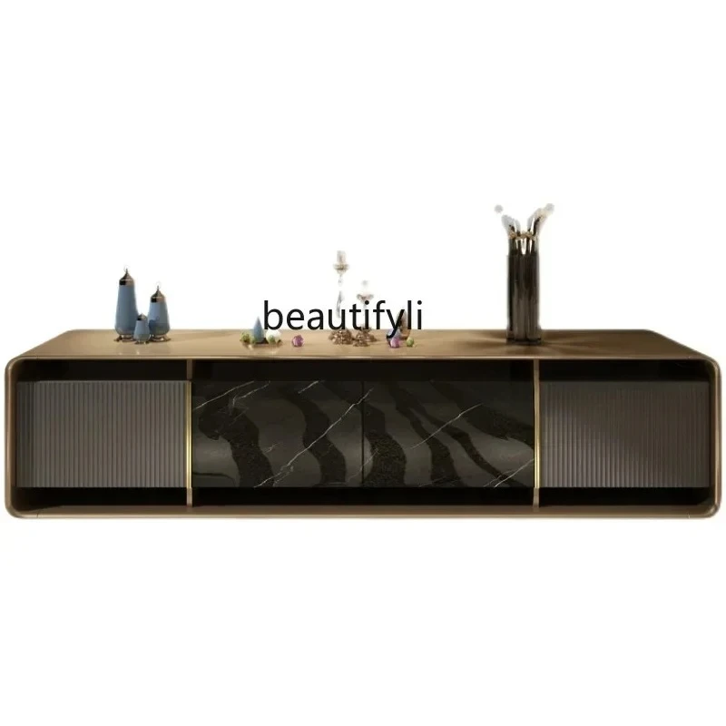 

Light luxury solid wood TV cabinet coffee table combination living room entrance bedroom side cabinet modern high-