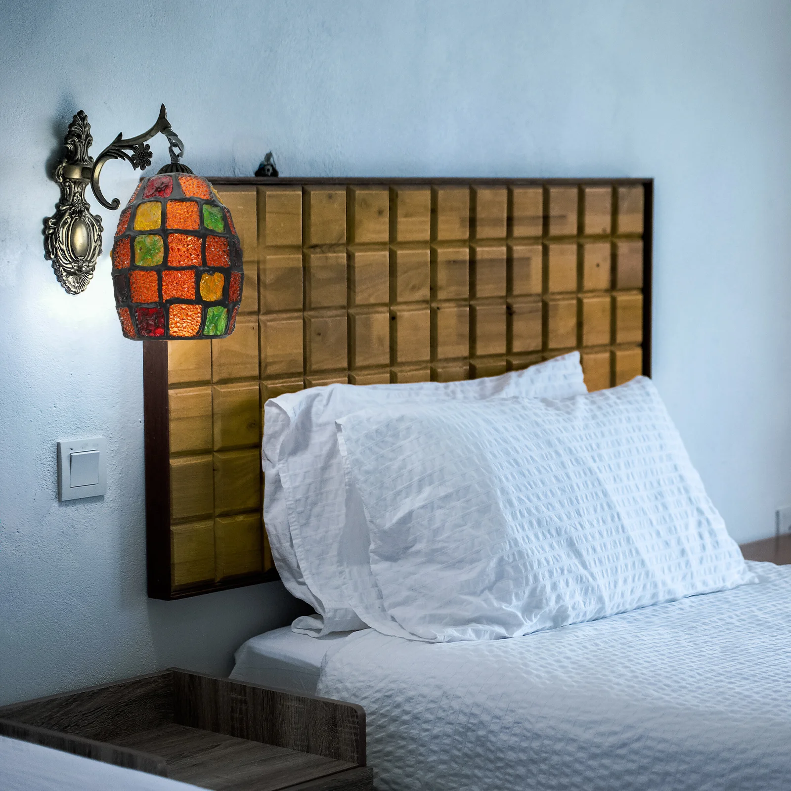 

Vintage Style Glass Lamp Shade Lightweight Easy Install Wall Lampshade for Home Hotel Study Decorative Lighting Fixtures