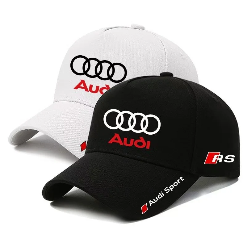 Conjunto de Chaqueta de Carreras Audi RS con Gorra de Visera, Gorra de Sol para Aficionados a Autos, Gorra de Béisbol para Competencia de Equipos Automotrices Masculinos