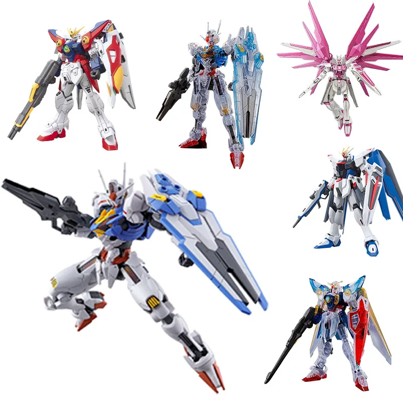 Bandai Gundam Model Xingdong Hg Fengling New Life Free Cherry Blossom Pink Flying Wing Anime Action Figure Gk Gift Toy Children