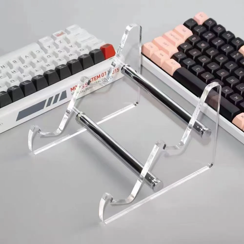 Transparent Acrylic Keyboard Display Stand Holder for Mechanical Gaming Keyboard Tiered Rack Shelf Tray Computer Desktop Storage