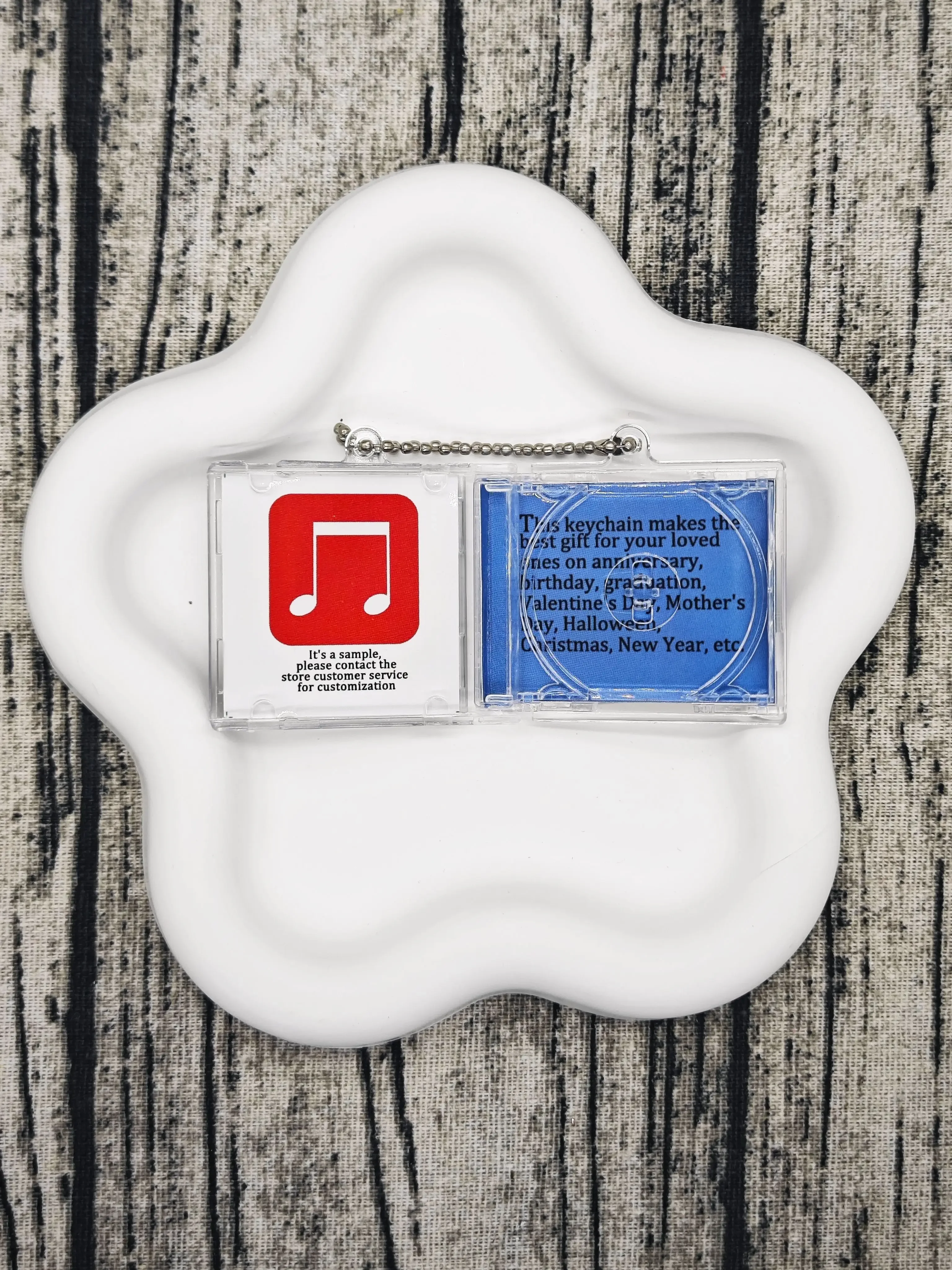 Imagem -04 - Personalizado Mini Álbum cd Case em Branco para Chaveiros Faça Você Mesmo com Nfc Mochila Inteligente Pendurado Decoração Corrente Clipe Peças