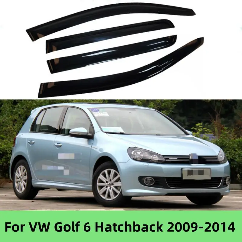 Car Styling Accessories Window Visor Deflector Window Rain Guard Cover For Volkswagen VW Golf 6 Hatchback 2010 2011 2012 2013