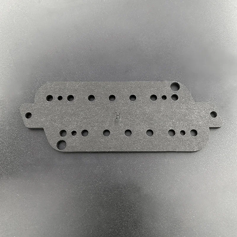 4Pcs Fan Fret Pickup Fiber Baseplate for 7 Strings Pickup N-9.62/B-10.4 Incline 24 Degree Black