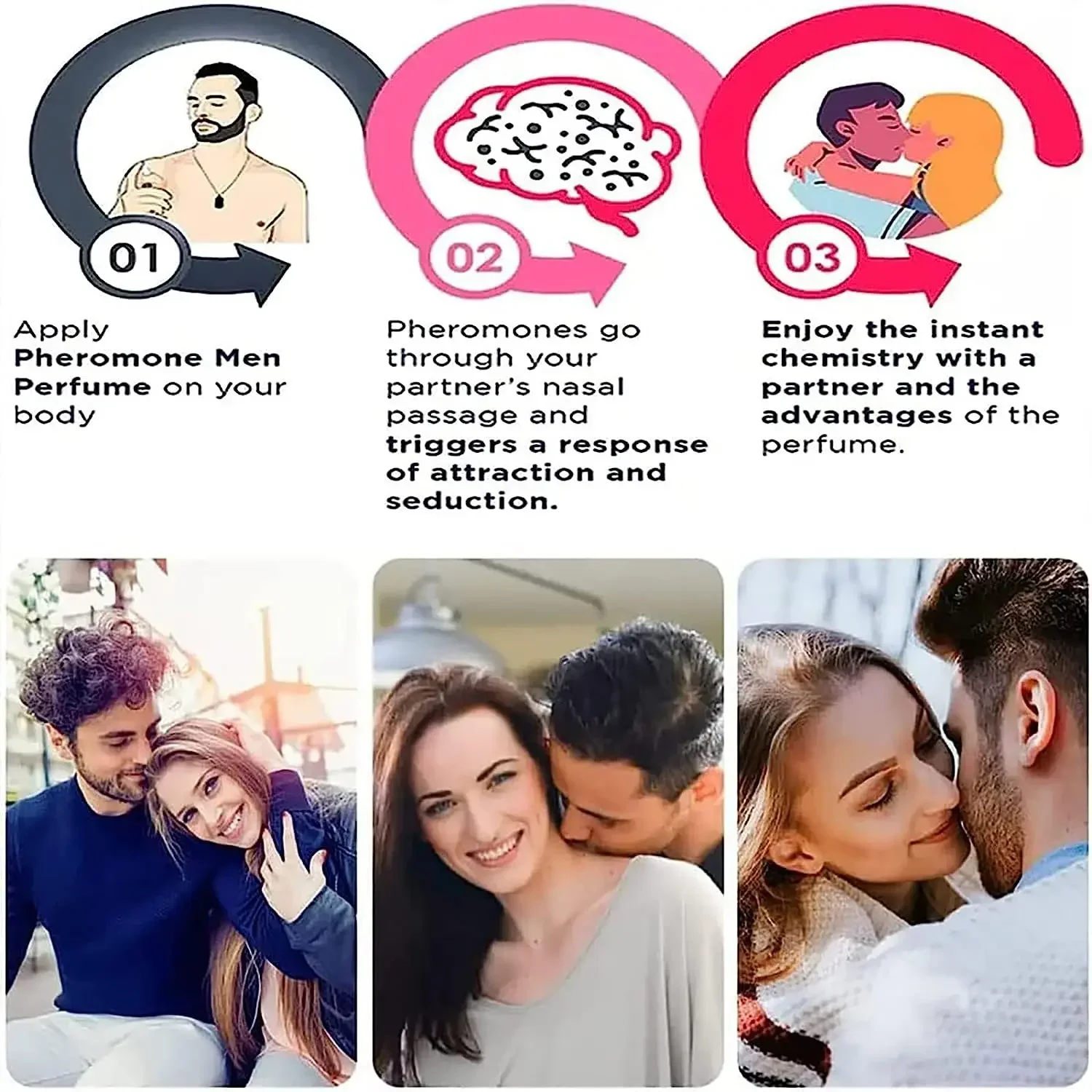 Aceite esencial de feromonas de Androstenone para flirteo para hombre para atraer a las mujeres, Perfume Sexy de larga duración, aceite corporal sexualmente estimulante