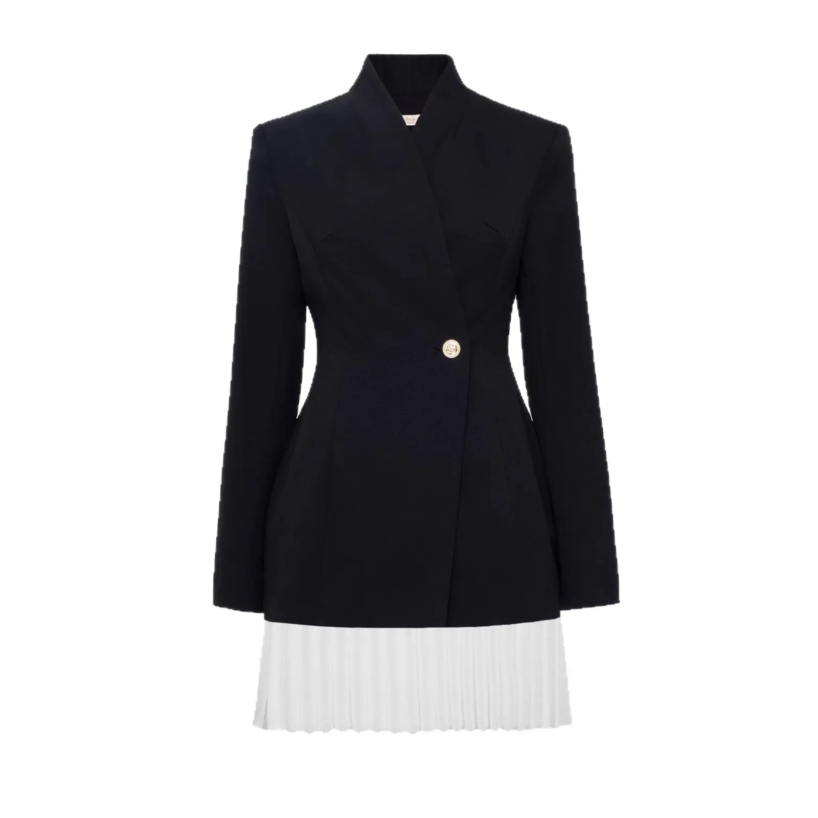 European and American Ins Style Mini Suit Skirt New Style, High-end Feel, Jacket Pleated Skirt Waist Cinched Women's Top British