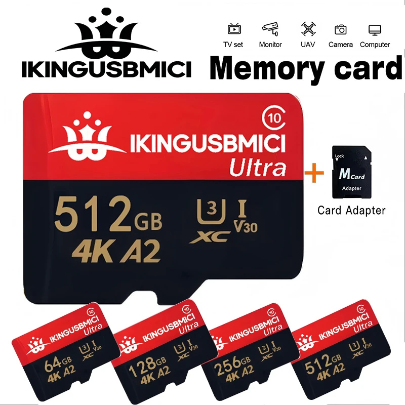 Cartão de Memória Micro SD de Alta Qualidade UHS-I, Rápido e Confiável, Mini Premium para Smartphone 32-64-128-256-512GB