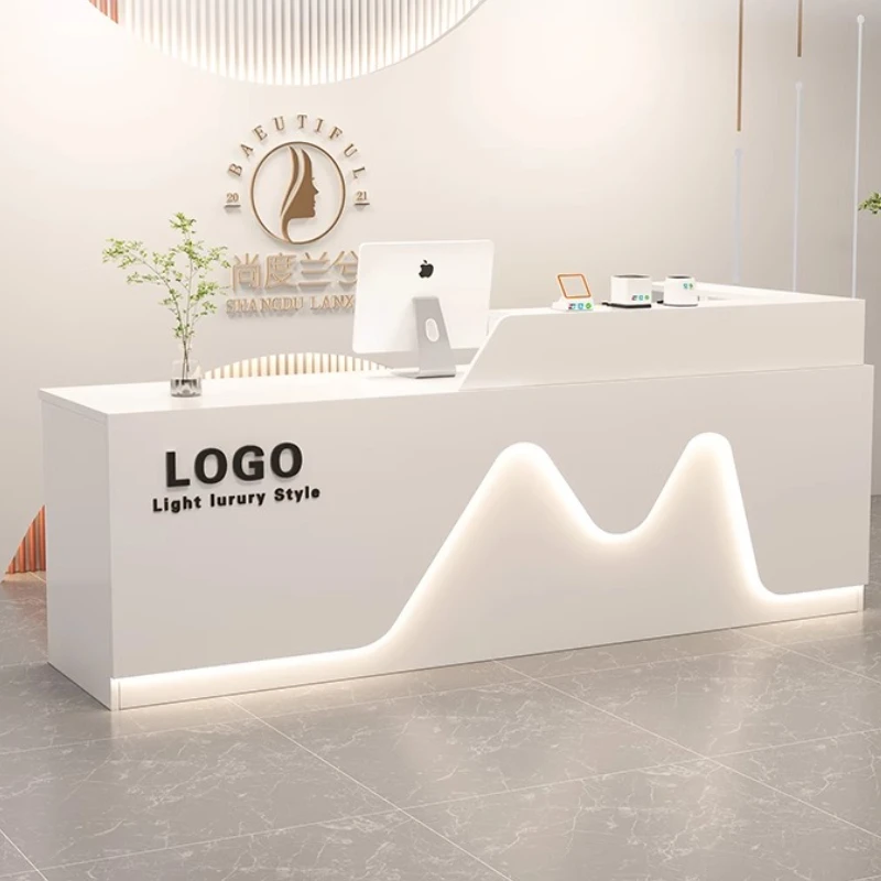 

Salon Beauty Reception Desk European Classic Senior Design Simple Reception Counter Luxury Modern Empfangstheke Office Furniture