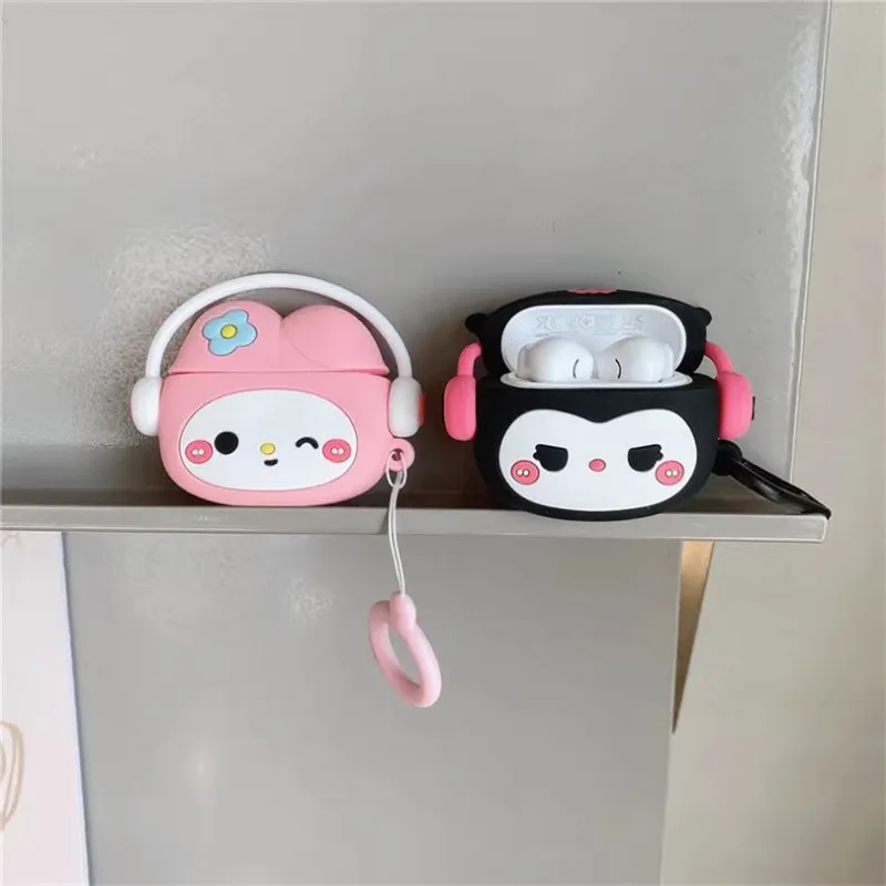 MINISO Sanrio Earphone Case for Huawei Freebuds SE2 Kuromi Melody Silicone Wireless Earbuds Charging Box Protective Cover