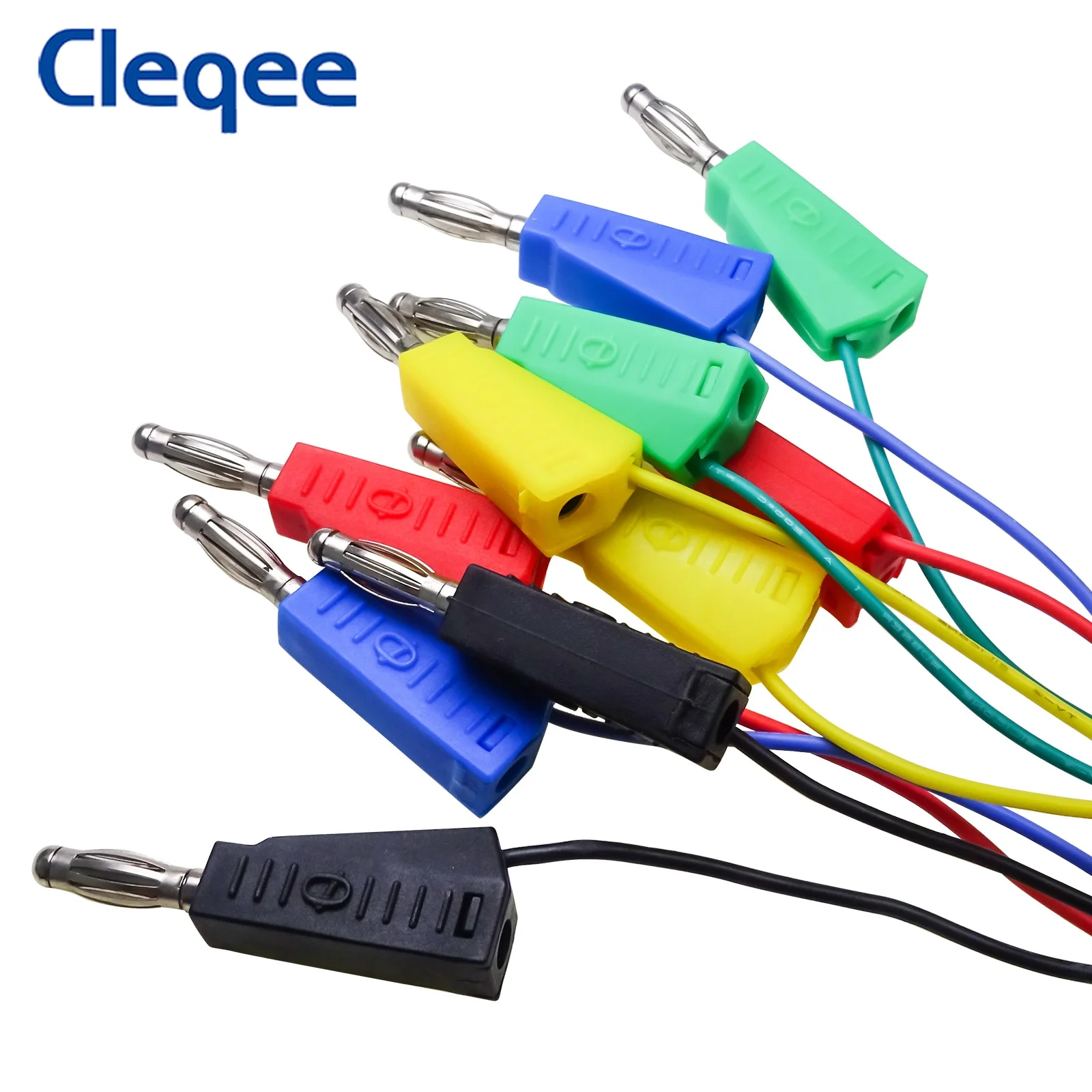 Cleqee P1530 10PCS Dupont Female Head Jumper Wire To 4mm Stackable Banana Plug for Breadboard PCB DIY Kit