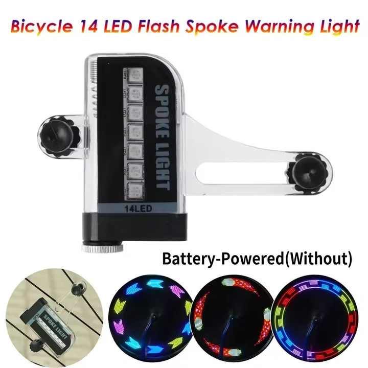 

14 RGB LED Bike Wheel Spoke Light USB Rechargeable Bicycle Warning Lights Waterproof LED Neon Bike Tyre Flashing Light Rim Decor
