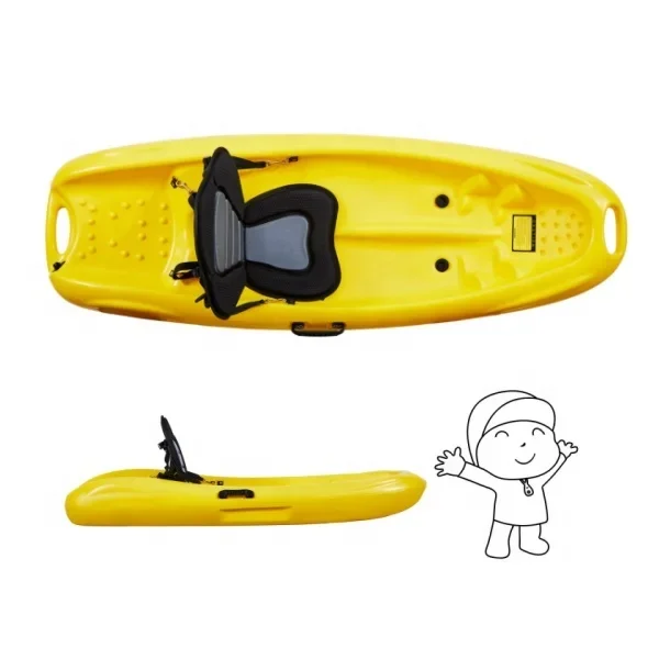 2024 Popular 1.85 M One Person Single Seating Kid Children Plastic Kayak Boat Canoe With Accessory