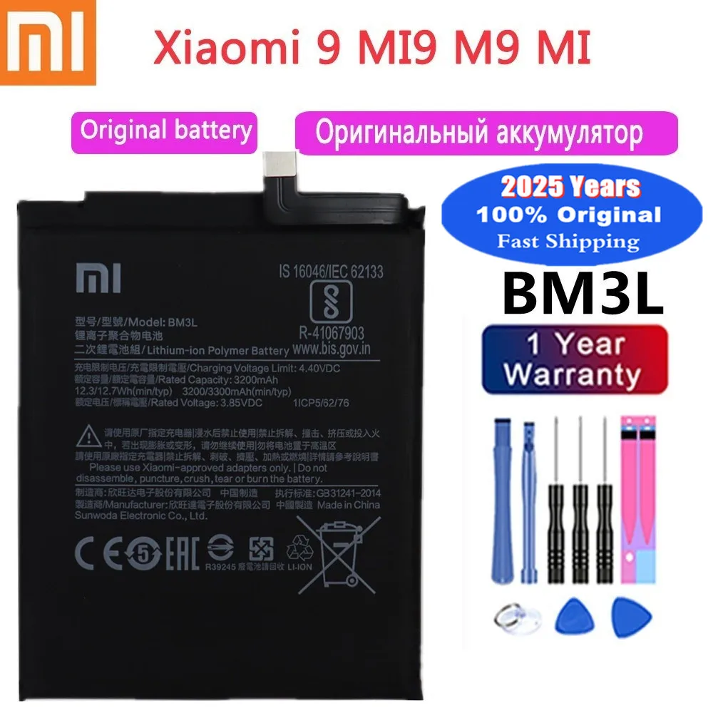 2024 Years Xiao Mi Original Battery For Xiaomi Redmi Note 5 8 8T 9T 6 7 Pro Note 4X 4 9 Mi6 Mi9 Pocophone Poco M3 X3 Pro Bateria