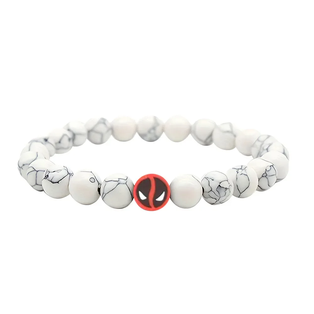 2024 Nieuwe Deadpools Handgemaakte Kralen Armband Turquoise Vulkanische Steen Cos Armbanden Elastische Dames Sieraden Heren Verjaardagscadeaus