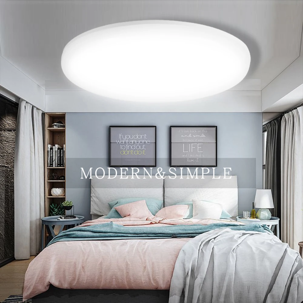lampara led techo plafon led de techo 220V luz ambiente para la decoración, Dormitorio, baño, cocina, accesorio de iluminación interior, 15W, 20W, 30W, 50W,lamparas de techo