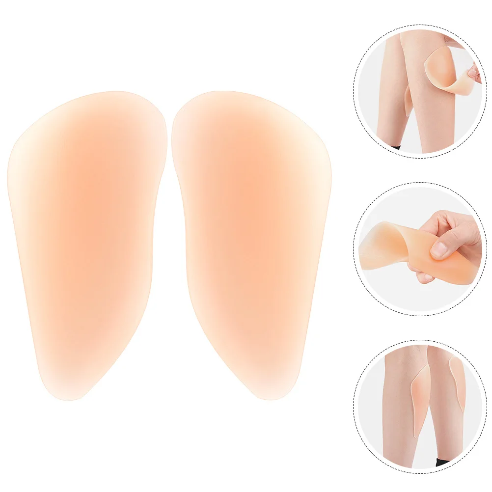 

1 Pair Silicone Leg Pads Self-Adhesive For Crooked Thin Legs Invisible Support Patch Breathable Anti-Chafing Body Shaping