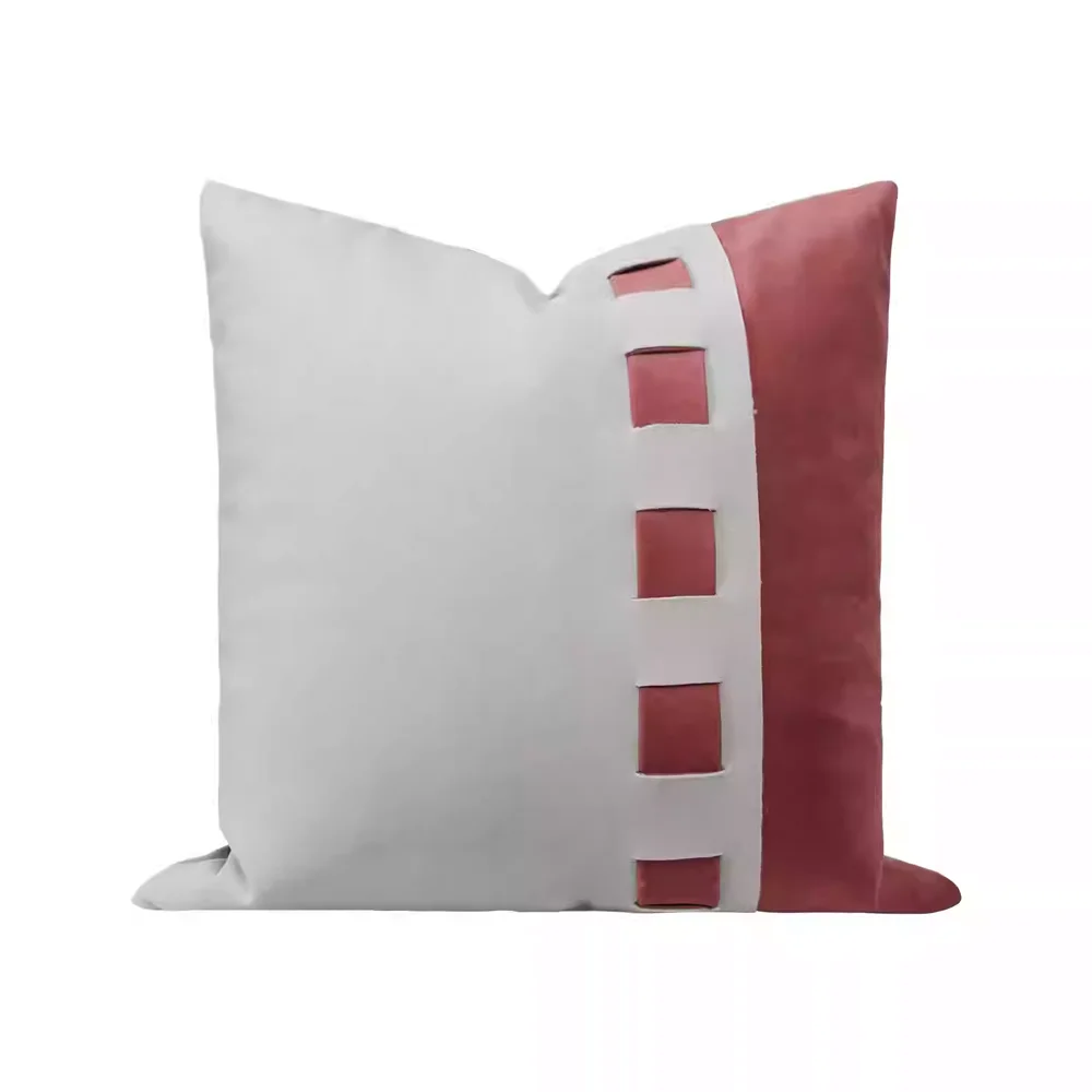 RUIYI Modern Minimalist Suede & Velvet Patchwork Pillow Cover Decorative Cushion Case for Sofa Bed Living Room Home Decor